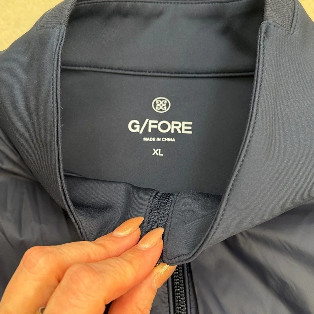 G/Fore Interlock Performer Full Vest Size XL Stretch Tech Golf Twighlight Blue